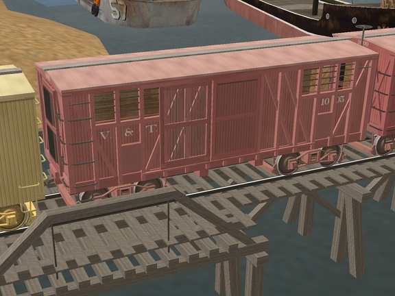 boxcar with solid side doors closed